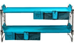 Disc-O-Bed Kid-O-Bunk Letto A Castello Per Bambini Da Campeggio Incl. Tasche Laterali Blu / Argento