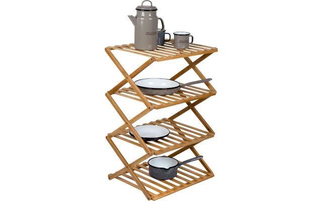 Bo-Camp Urban Outdoor Fitzroy Bamboo Armadio Pieghevole 4 Scomparti 3 Bo-Camp Urban Outdoor Fitzroy Bamboo Armadio Pieghevole 4 Scomparti - immagine 3