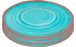 Bo-Camp Melamine Dinner Plate Set Of 4 Grey / Brown