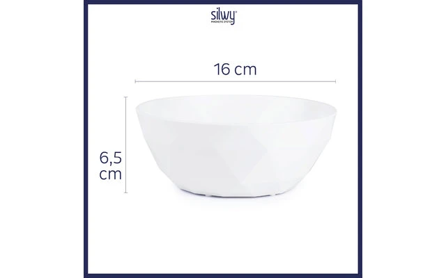 Silwy Magnet Bowl Set 6 Pezzi Bianco 2 Silwy Magnet Bowl Set 6 Pezzi Bianco - immagine 2