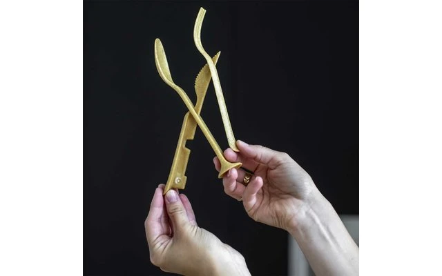 Koziol Klikk Pocket Posate Set 3 Pezzi Natura Corallo 2 Koziol Klikk Pocket Posate Set 3 Pezzi Natura Corallo - immagine 2