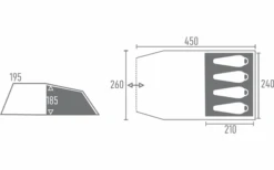 Tambu Suti TC 4 Persone Tenda A Tunnel Per Famiglie Blu Navy
