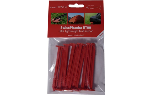 Swiss Piranha RT90 Piolo Per Tenda Rosso 9 Cm Singolo 7 Swiss Piranha RT90 Piolo Per Tenda Rosso 9 Cm Singolo - immagine 7