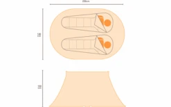 Regatta Malawi 2 Persone Pop Up Festival Tenda Rosso