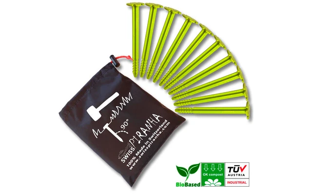 SwissPiranha GS150 Picchetto Per Tenda Verde 15 Cm Singolo 3 SwissPiranha GS150 Picchetto Per Tenda Verde 15 Cm Singolo - immagine 3