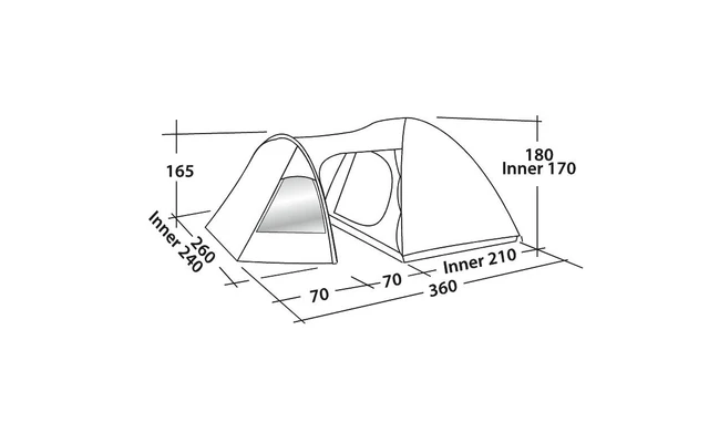 Easy Camp Blazar 400 Tenda A Cupola Blu Acciaio 2 Easy Camp Blazar 400 Tenda A Cupola Blu Acciaio - immagine 2