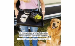 Silwy Porcelain Magnetic Handle Mugs JOY OF TRAVEL Set Di 2 Incl. Metal Nano Gel Pads NERO