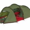 High Peak Falcon 3 LW Tenda A Tunnel Leggera Per 3 Persone Con Pali In Alluminio Oliva/rosso