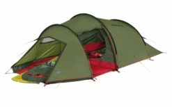 High Peak Falcon 3 LW Tenda A Tunnel Leggera Per 3 Persone Con Pali In Alluminio Oliva/rosso