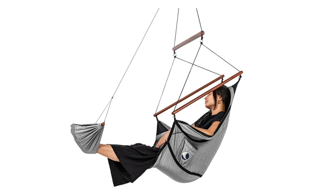 Ticket To The Moon Home Hanging Chair Grigio Ghiaccio 2 Ticket To The Moon Home Hanging Chair Grigio Ghiaccio - immagine 2