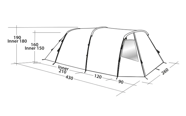 Tenda A Tunnel Per 4 Persone Easy Camp Huntsville 400 5 Tenda A Tunnel Per 4 Persone Easy Camp Huntsville 400 - immagine 5