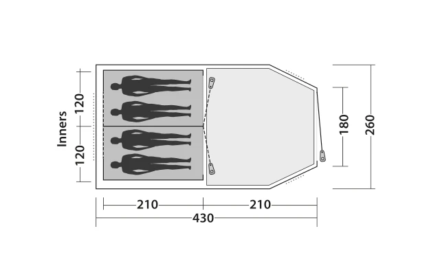 Tenda A Tunnel Per 4 Persone Easy Camp Huntsville 400 6 Tenda A Tunnel Per 4 Persone Easy Camp Huntsville 400 - immagine 6