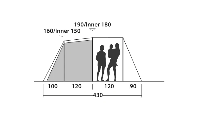 Tenda A Tunnel Per 4 Persone Easy Camp Huntsville 400 7 Tenda A Tunnel Per 4 Persone Easy Camp Huntsville 400 - immagine 7