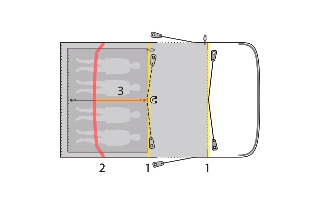 Tenda A Tunnel Gonfiabile Outwell Hayward Lake 4ATC 4 Persone 7 Tenda A Tunnel Gonfiabile Outwell Hayward Lake 4ATC 4 Persone - immagine 7