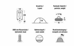 Tenda A Cupola Leggera High Peak Kingfisher 2 220 X 140 Cm -Berger 809855 5283224